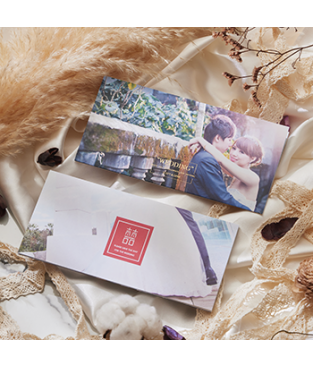 Say cheese▸歐美婚報三折式喜帖 P9532