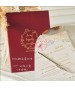 緋紅緞面結婚書約套組(直式)